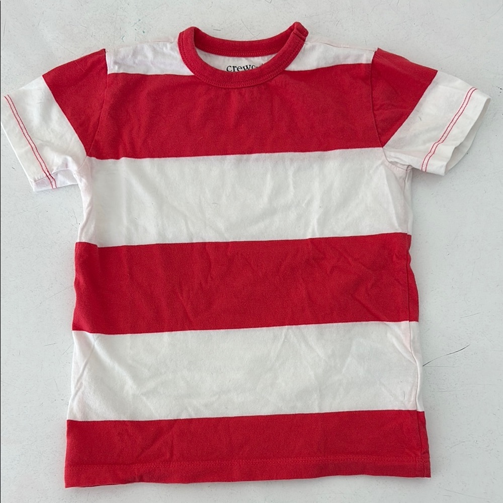 Crewcuts Red and White Striped T-Shirt